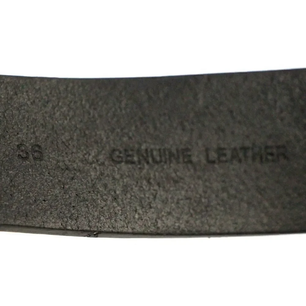SADDLE BLACK GENUINE LEATHER 1 3/8